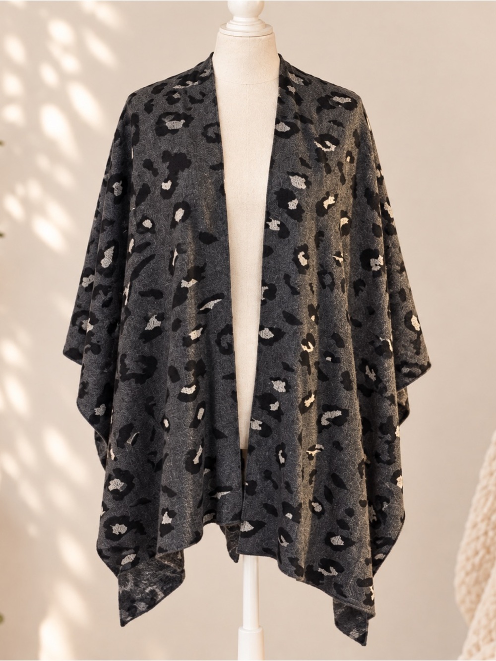Coco + Carmen Leopard Print Open-Front Wrap